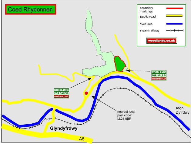 Coed Rhydonnen - SOLD map