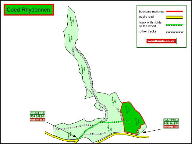 Coed Rhydonnen - SOLD map