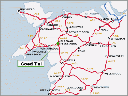 Coed Tal - High Wood - SOLD map