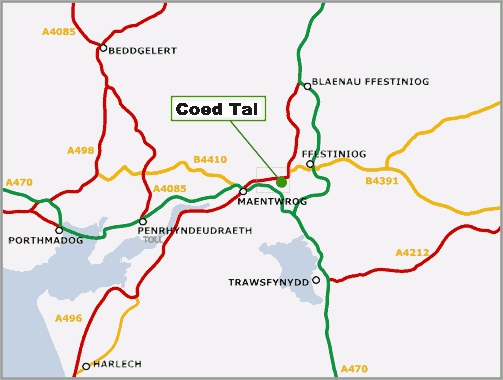 Coed Tal - High Wood - SOLD map