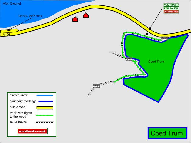 Click to view a full-size version Coed Trum map