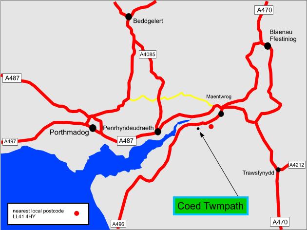Click to view a full-size version Coed Twmpath - SOLD map