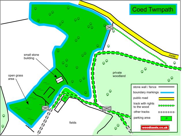 Coed Twmpath - SOLD map