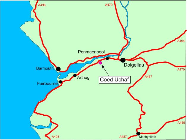 Click to view a full-size version Coed Uchaf - Upper Wood - SOLD map