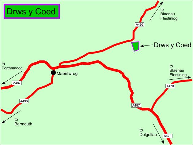 Click to view a full-size version Drws Y Coed map