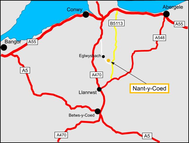 Click to view a full-size version Nant-y-Coed - SOLD map