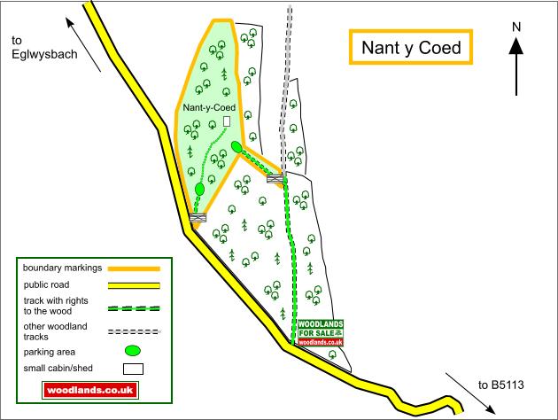 Nant-y-Coed - SOLD map