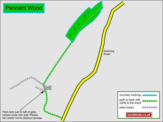 Pennant Wood - SOLD map