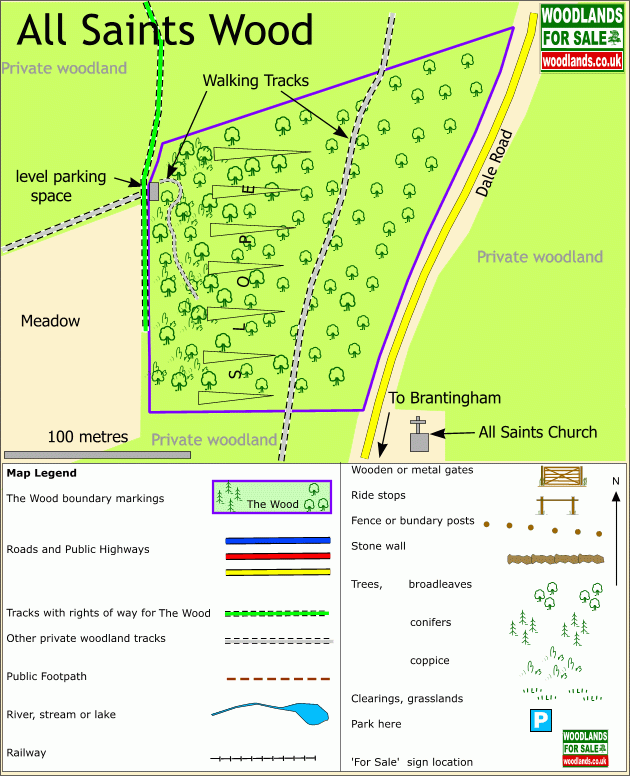 All Saints Wood - SOLD map