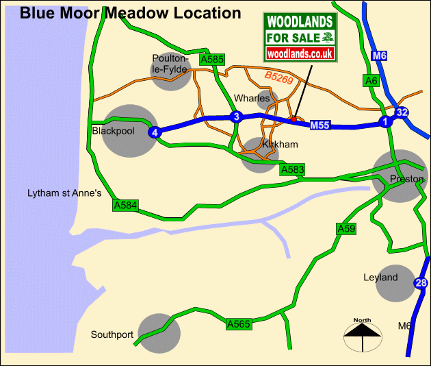 Click to view a full-size version Blue Moor Meadow - SOLD map