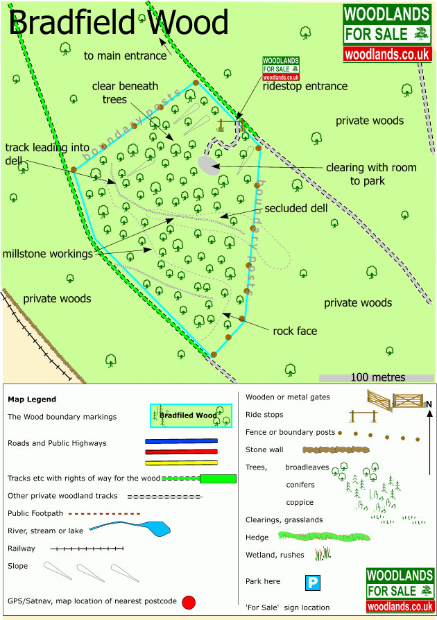 Bradfield Wood - SOLD map