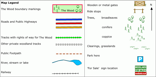 Croxdale Wood - SOLD map