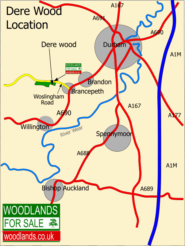 Dere Wood - SOLD map