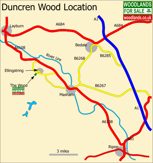 Click to view a full-size version Duncren Wood map