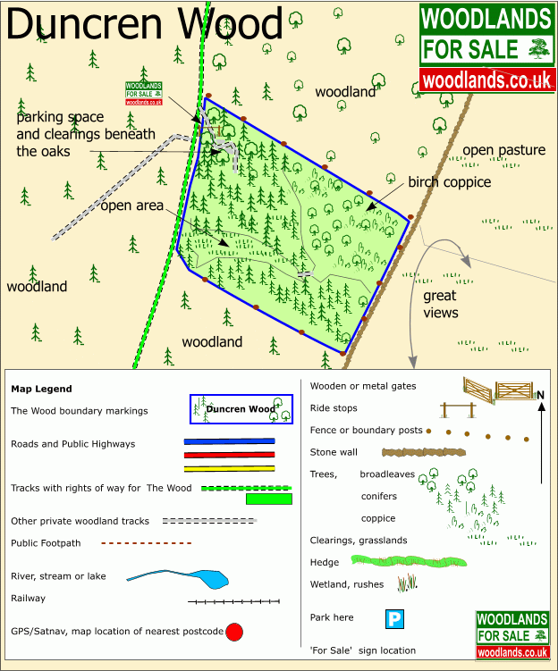 Duncren Wood map