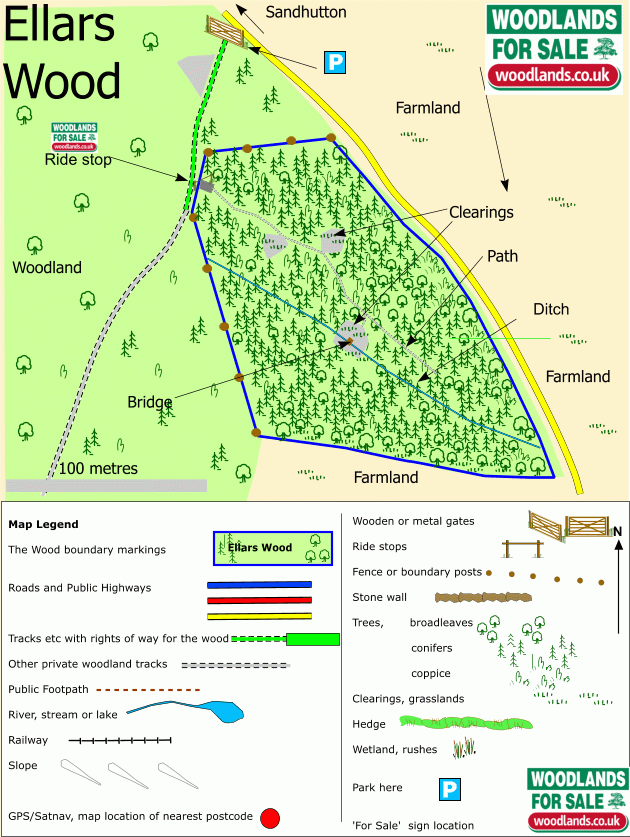 Ellars Wood map
