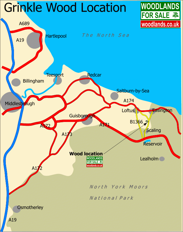 Click to view a full-size version Grinkle Wood - SOLD map
