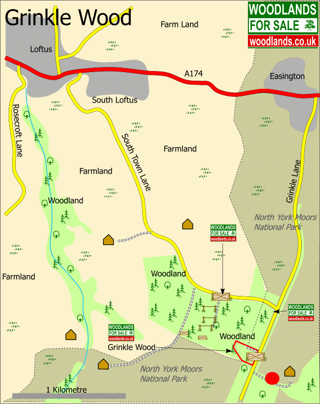 Click to view a full-size version Grinkle Wood - SOLD map