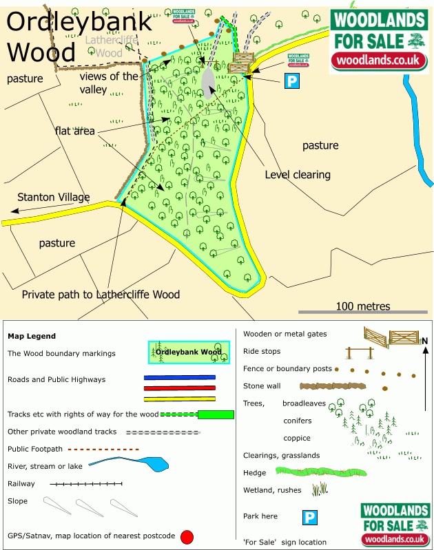 Ordleybank Wood map