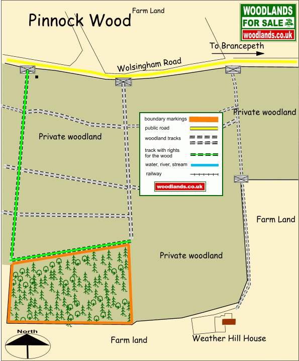 Pinnock Wood - SOLD map