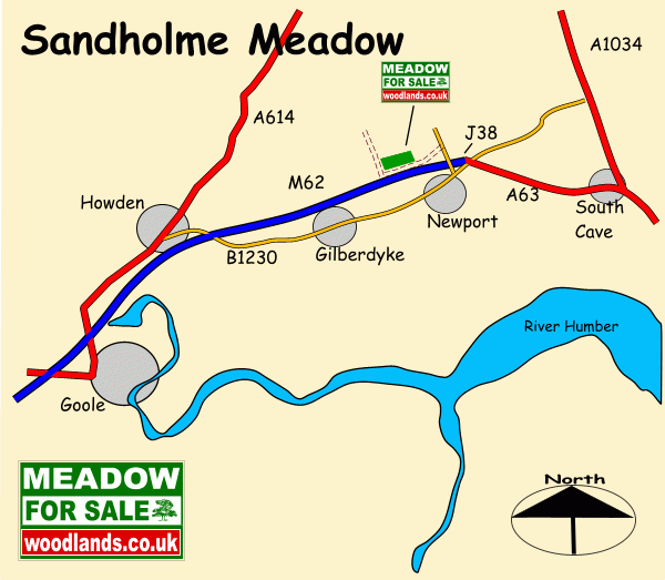Click to view a full-size version Sandholme Meadow - SOLD map