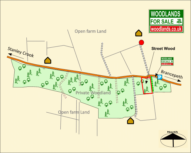 Click to view a full-size version Street Wood - SOLD map