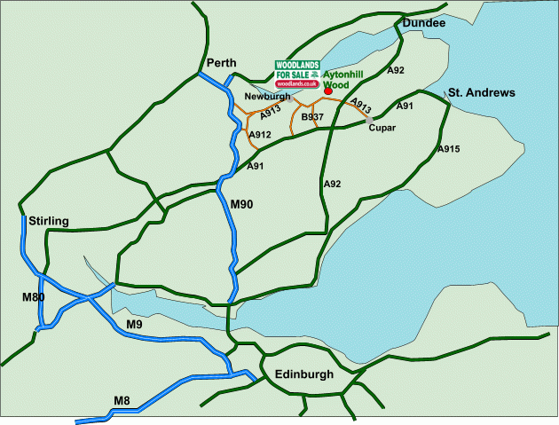Click to view a full-size version Aytonhill Wood map