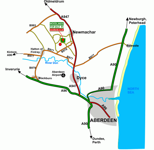 Click to view a full-size version Colm Wood - SOLD map