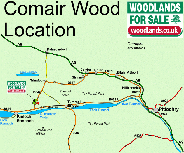 Comair Wood map