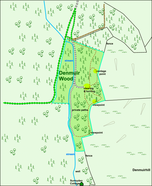 Denmuir Wood - SOLD map