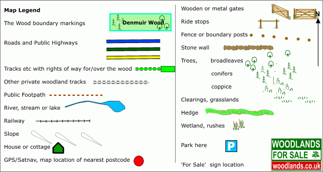 Denmuir Wood - SOLD map