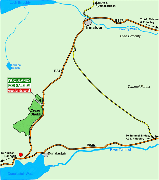 Meadhan Wood - SOLD map