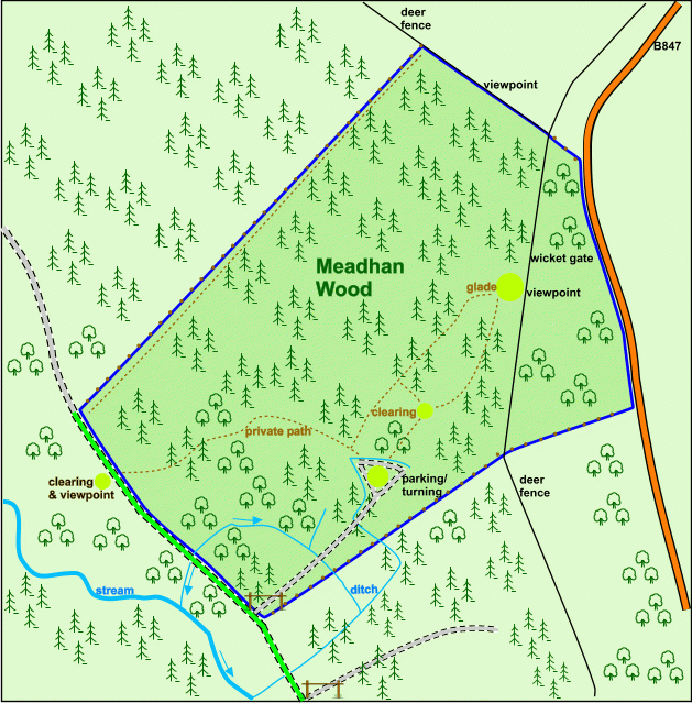 Meadhan Wood - SOLD map