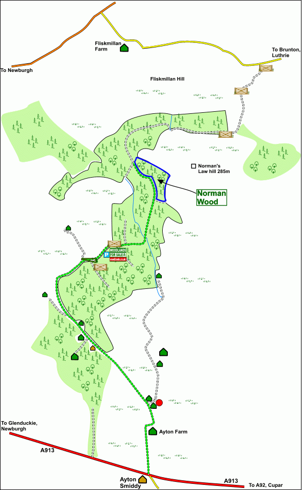 Click to view a full-size version Norman Wood map