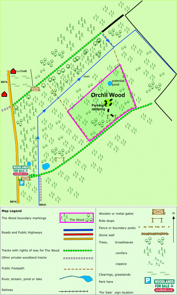 Orchil Wood - SOLD map