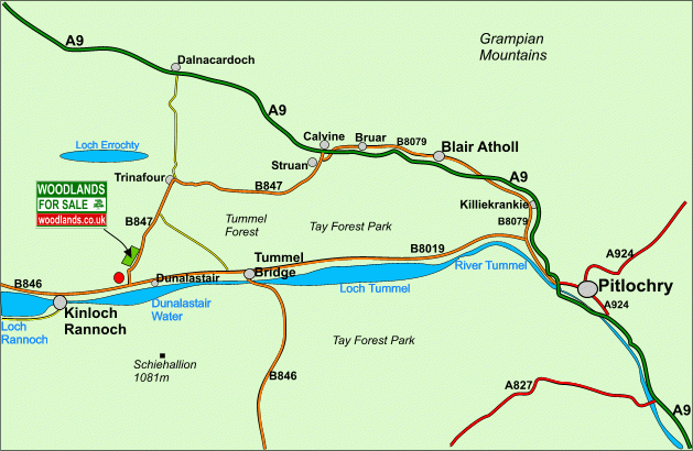 Stravaig Wood - SOLD map