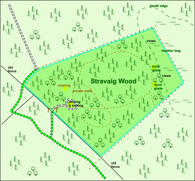 Stravaig Wood - SOLD map