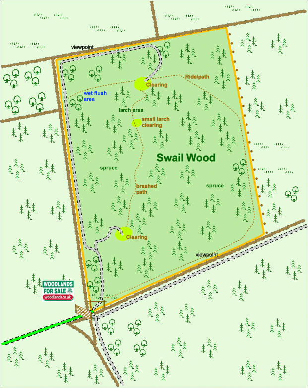 Swail Wood map