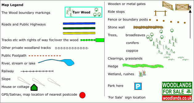 Torr Wood - SOLD map
