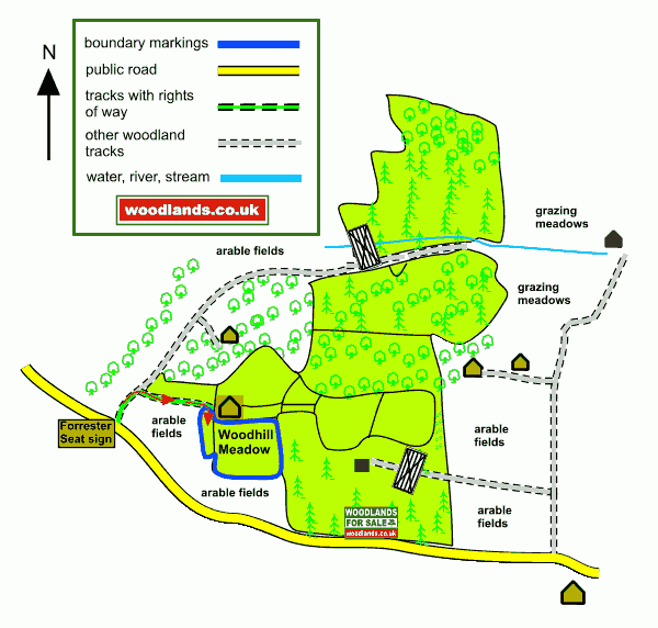 Woodhill Meadow - SOLD map