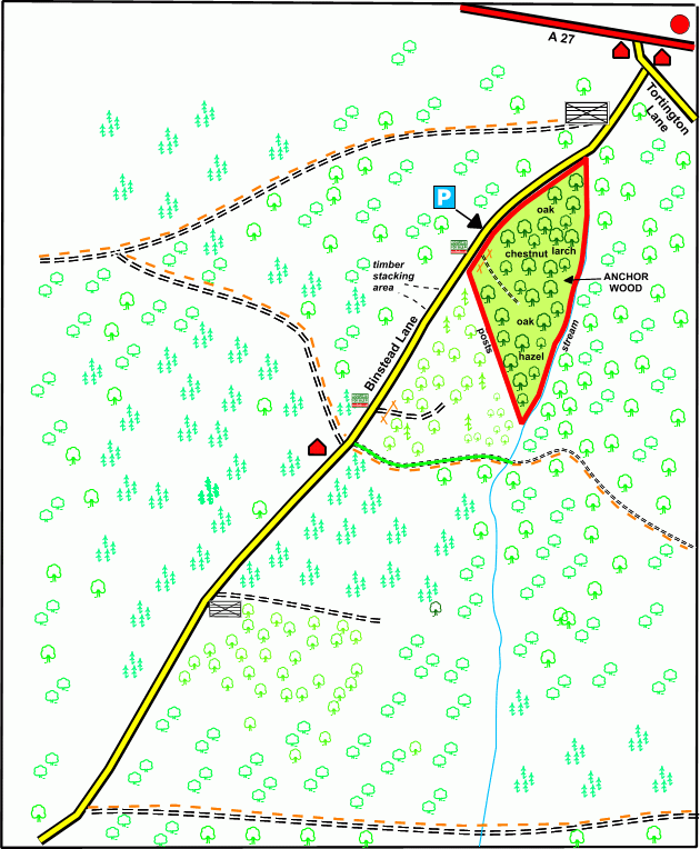 Click to view a full-size version Anchor Wood - SOLD map