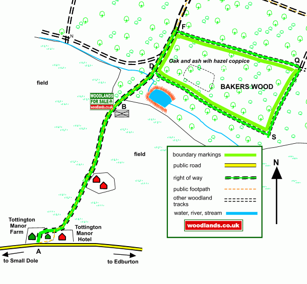 Bakers Wood - SOLD map