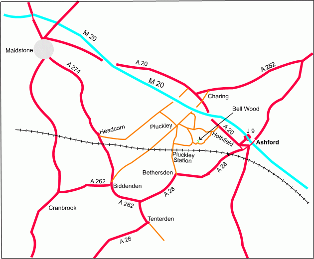 Click to view a full-size version Bell Wood - SOLD map