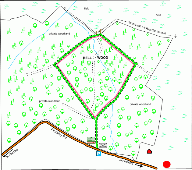 Click to view a full-size version Bell Wood - SOLD map