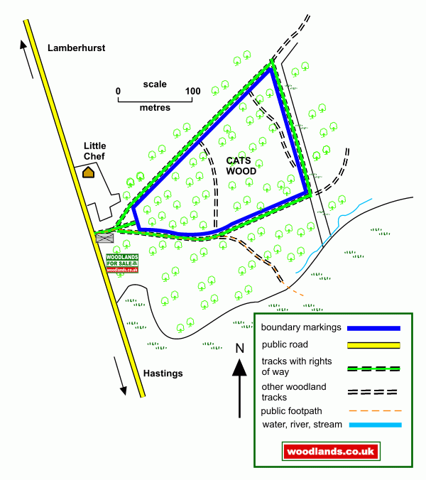 Cats Wood - SOLD map