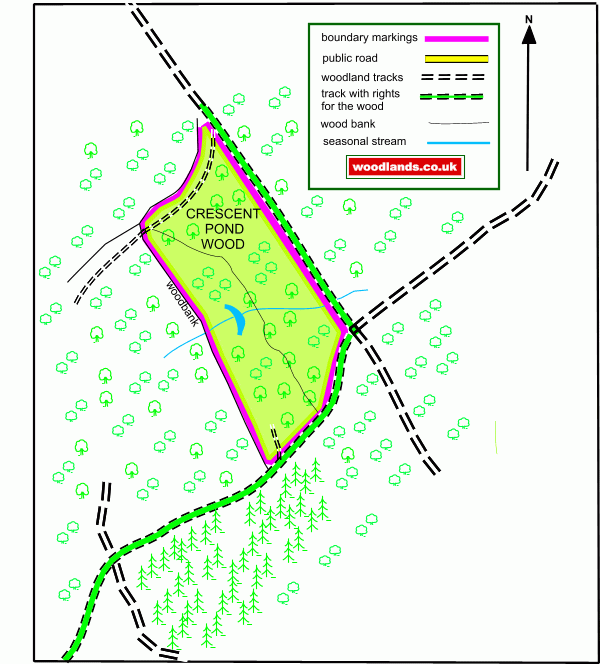 Crescent Pond Wood - SOLD map