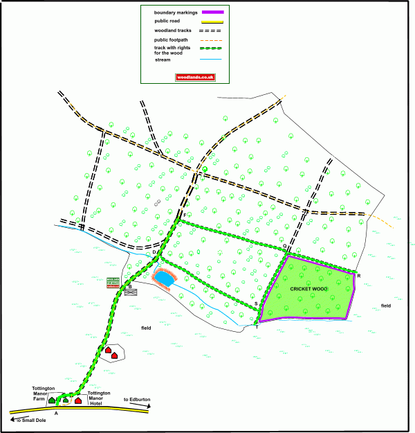 Cricket Wood - SOLD map