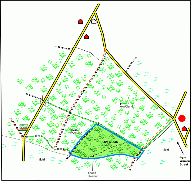 Click to view a full-size version Frow Wood - SOLD map
