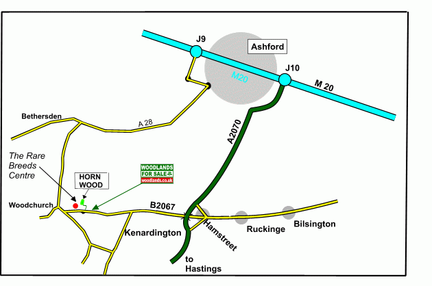 Click to view a full-size version Horn Wood - SOLD map