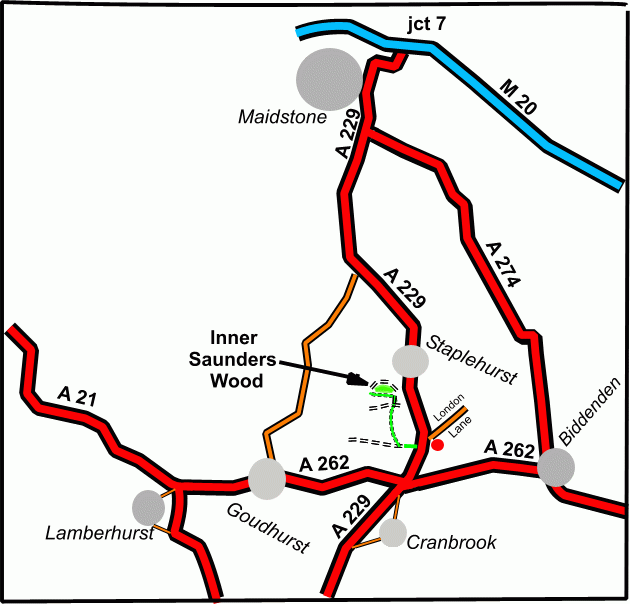 Inner Saunders Wood - SOLD map